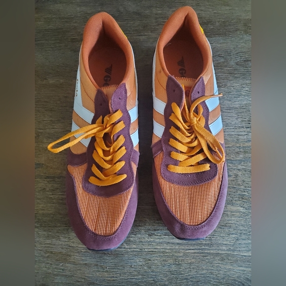 Gola Other - Gola Daytona Moody Orange/Burgundy/White Mens Jogger Sneakers Size 13